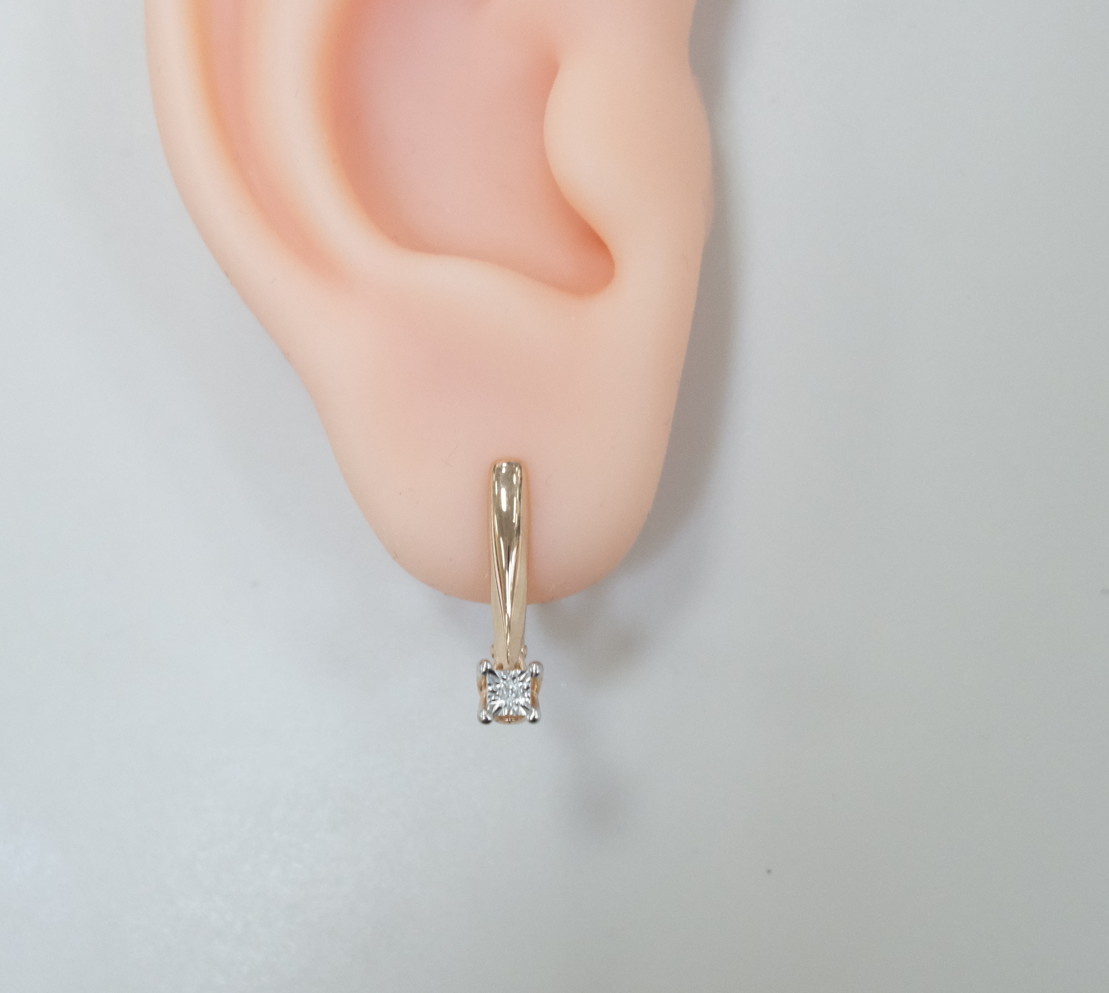 Серебряные серьги с бриллиантами